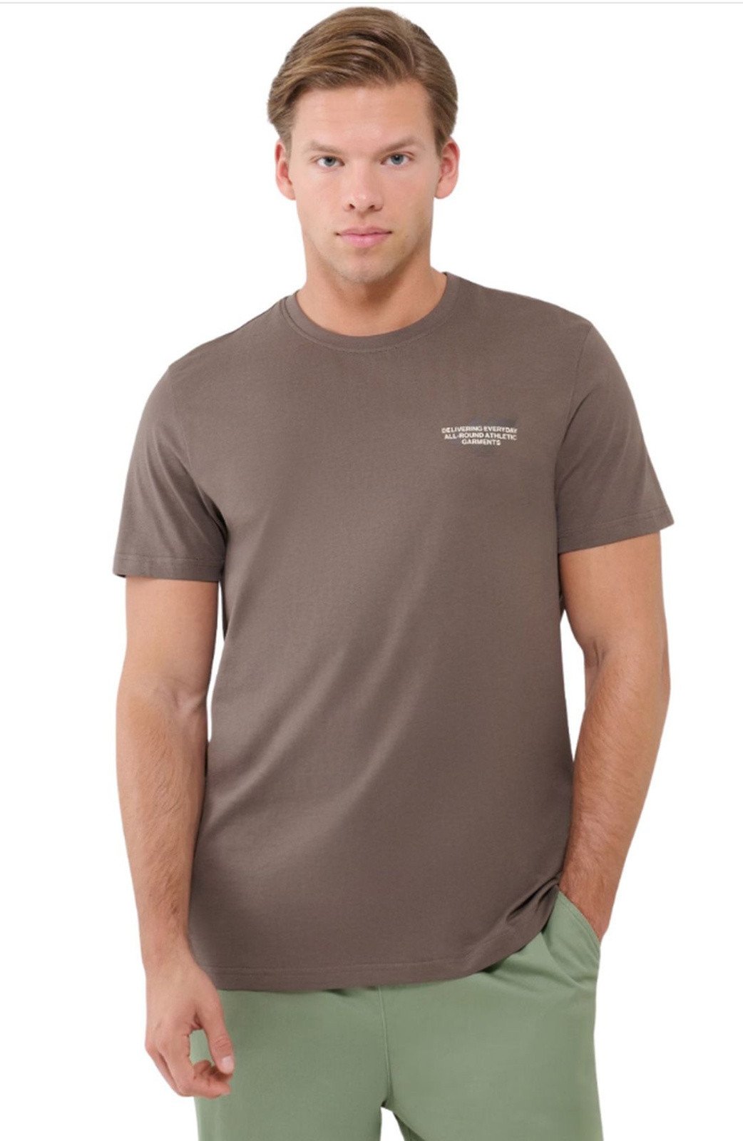 Koszulka męska 4F M1974 ciemny brązowy t-shirt na co dzień r XXL