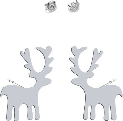 Radziszewska Jewellery Kolczyki z Reniferem srebro925 Boże Narodzenie