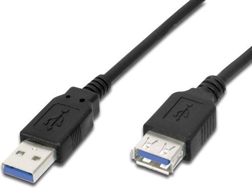 Kabel USB PremiumCord USB-A - USB-A 1 m Czarny (ku3paa1bk)