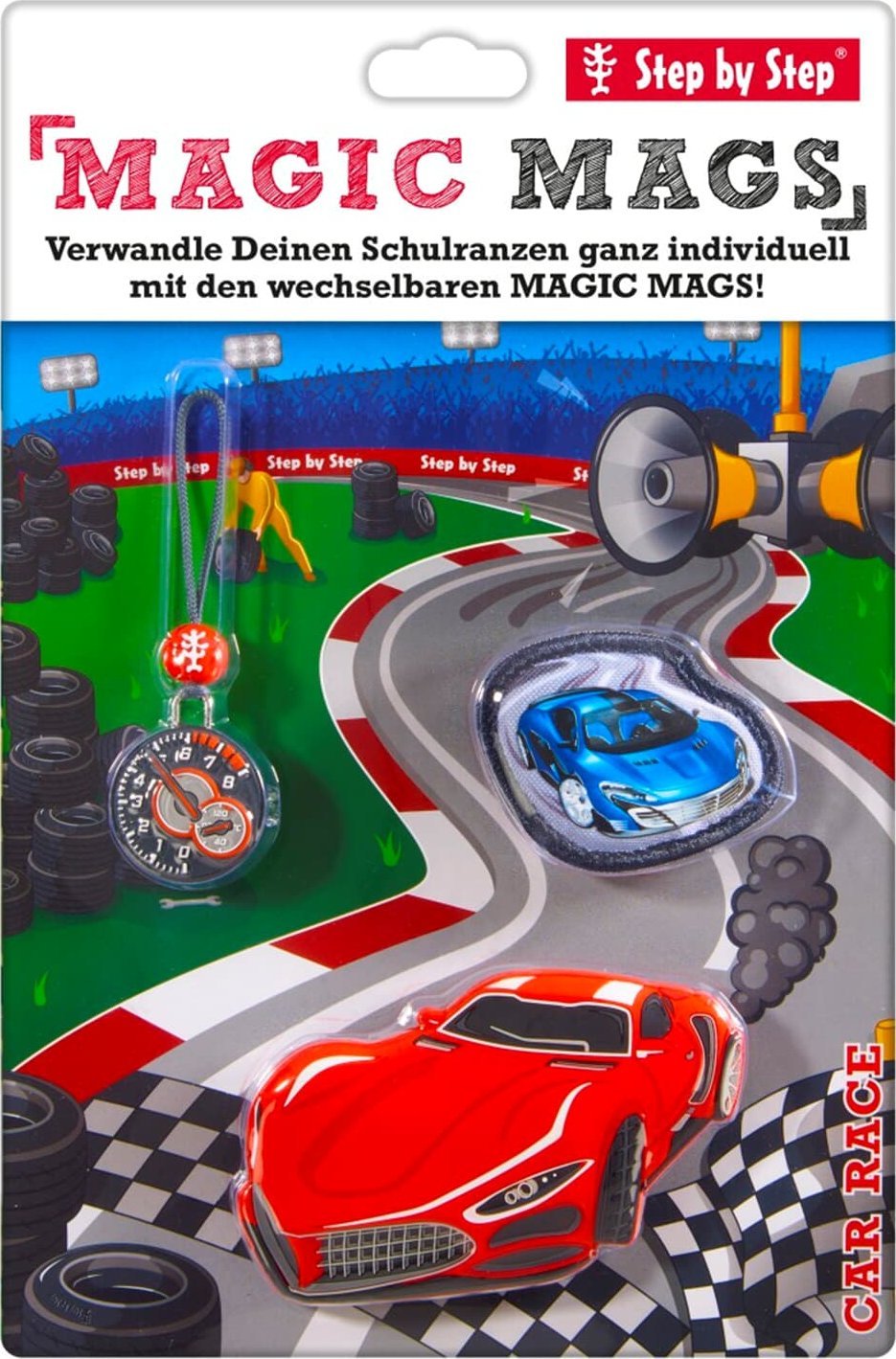 Step by Step STEP BY STEP ZESTAW ELEMENTÓW WYMIENNYCH MAGIC MAGS "CAR RACE" DO MODELU GRADE I KID