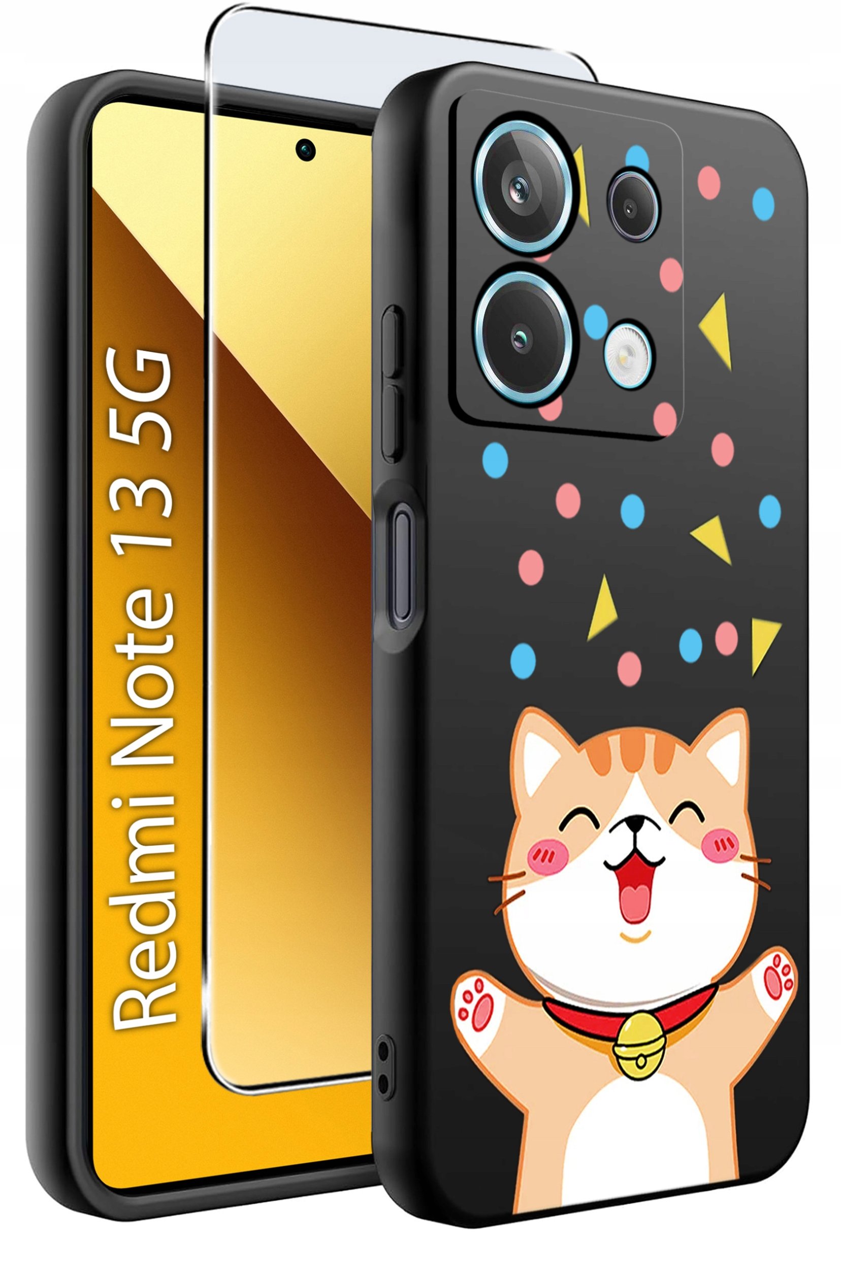 ETUI do Xiaomi Redmi Note 13 5G WZORY |SILIKONOWE MATT CASE +SZKŁO 9H