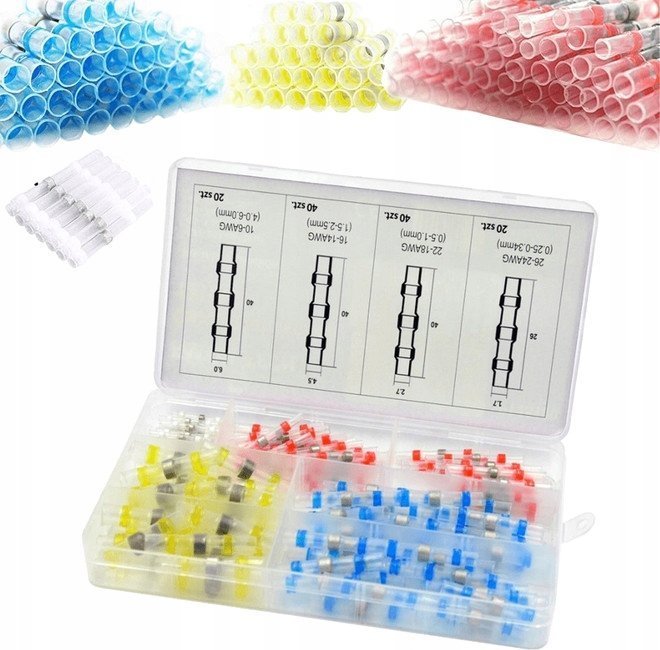 Falon-Tech OSŁONKI TERMOKURCZLIWE ZŁĄCZA LUTOWNICZE 120 szt.