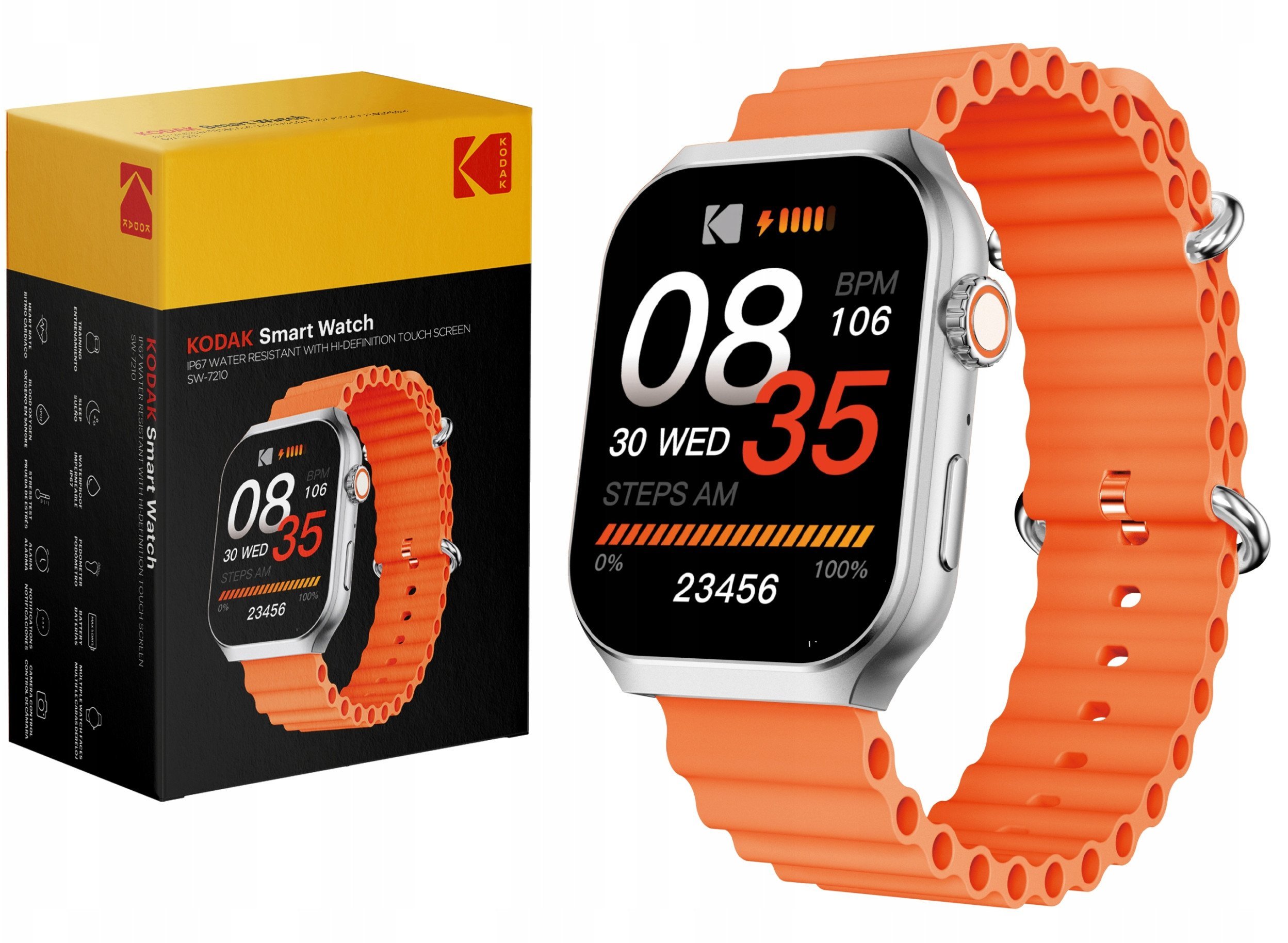 Zegarek Smartwatch Kodak Ip67 Gps Tętno Saturacja 10 Dni Czuwania / Sw-7210