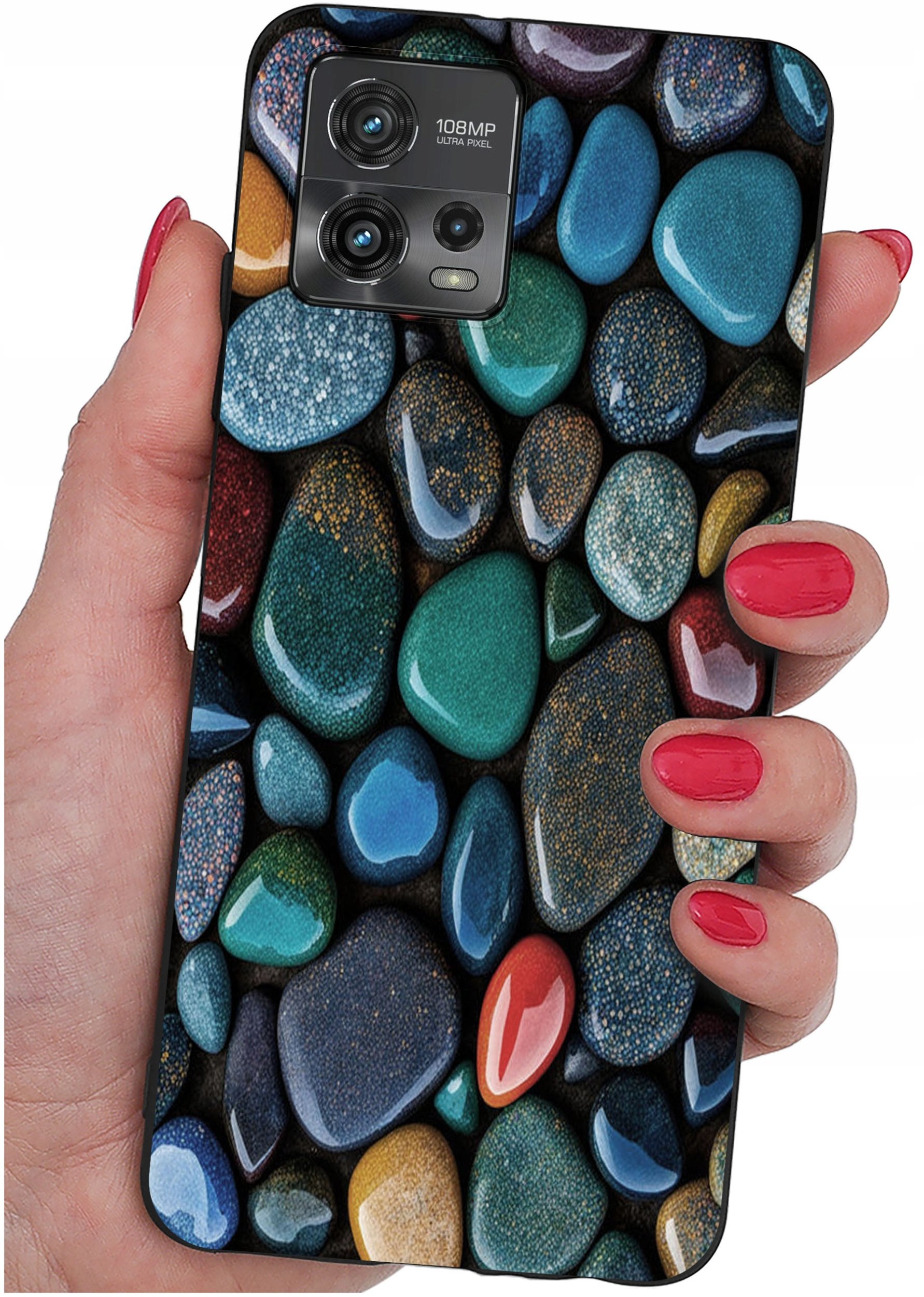 Etui do Motorola Moto G72 WZORY |SILIKONOWE MATT CASE + SZKŁO 9H