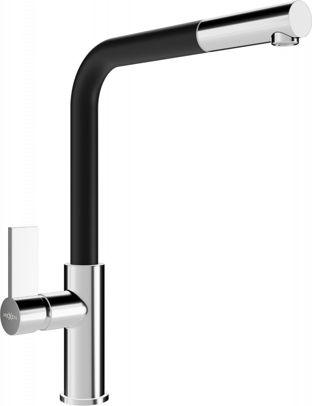 Bateria kuchenna Mexen Flora stojąca czarny z chromowanym korpusem