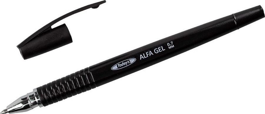 Długopis żelowy Alfa Gel czarny (10szt) DELI