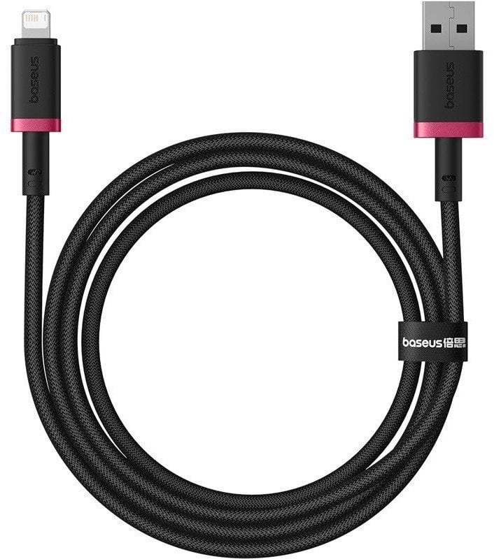 Kabel USB Baseus USB-A - Lightning 1 m Czerwono-czarny (P10377801U01-01)