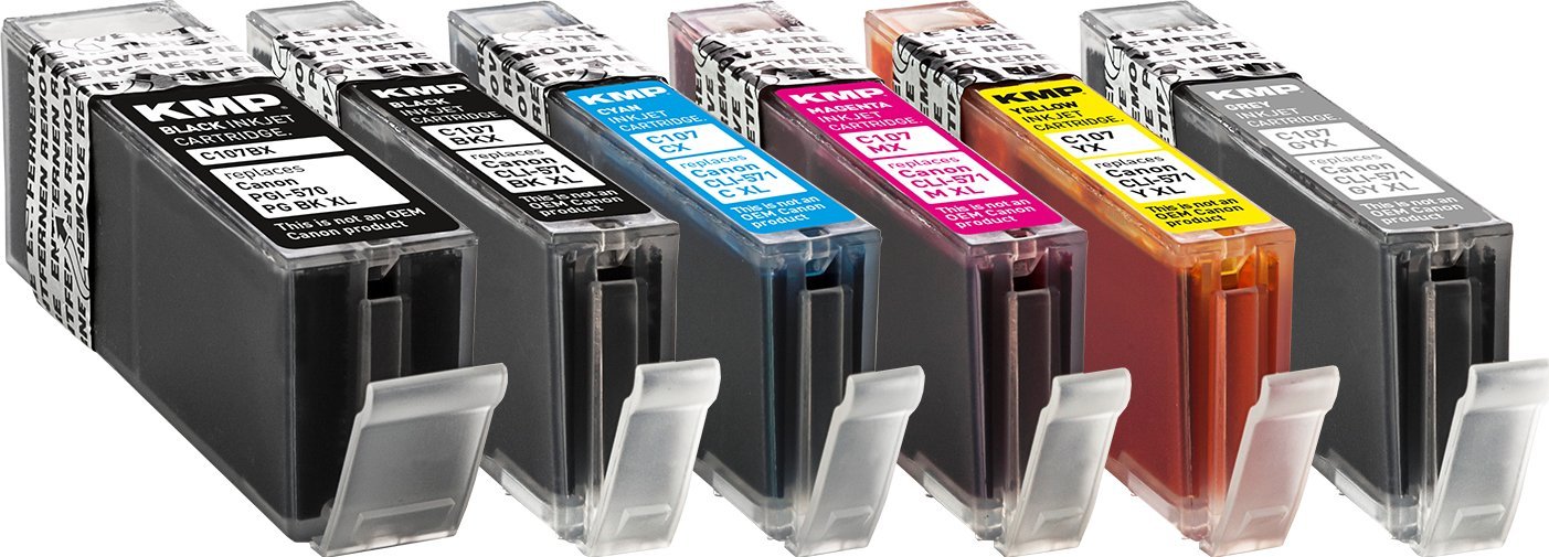 Tusz KMP Patrone Canon CLI-571 BK/C/M/Y comp. Multipack C107PIXV - 1567,0050