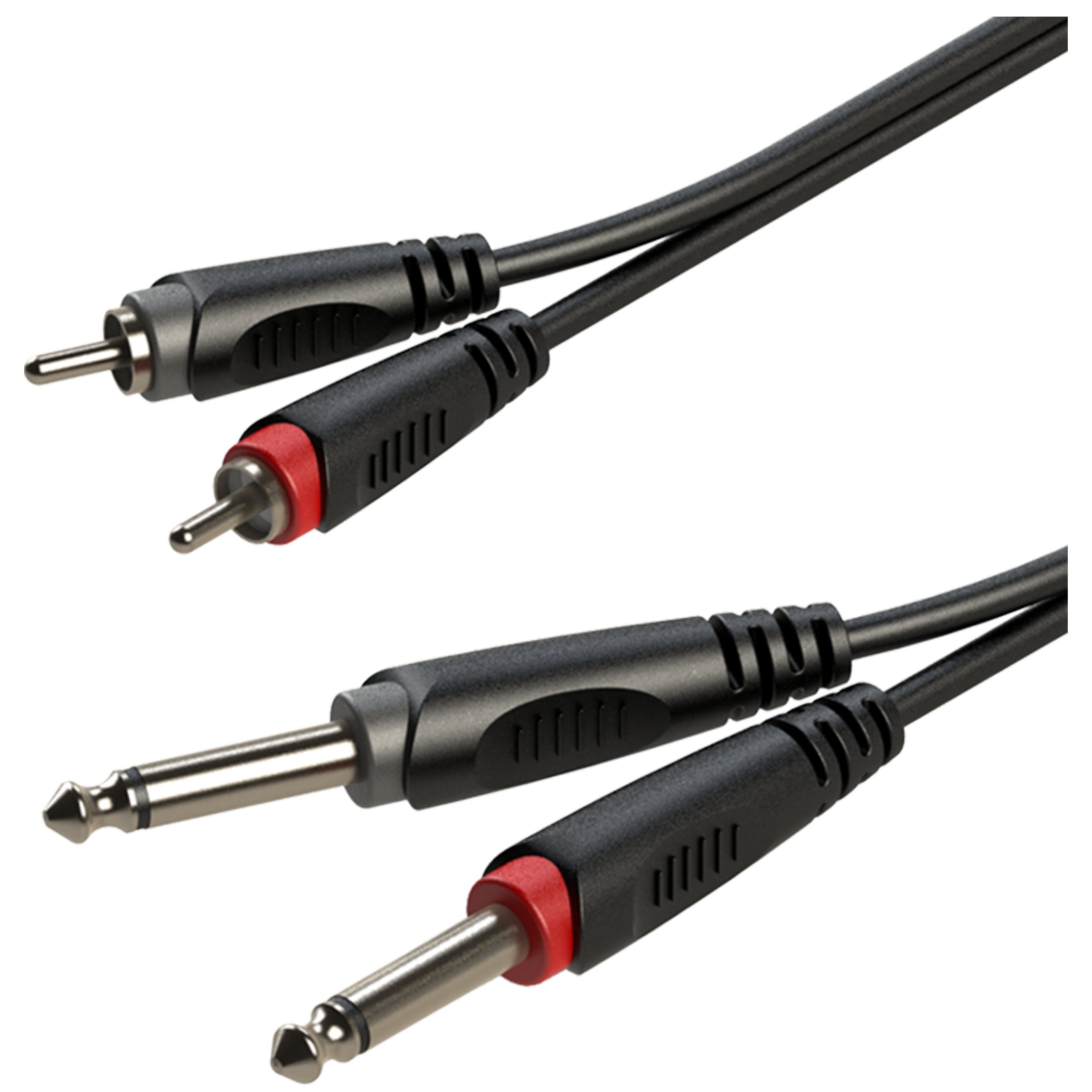 ROXTONE SACC150L6 kabel audio 6m 2x wtyk jack mono 6,3mm - 2x wtyk RCA