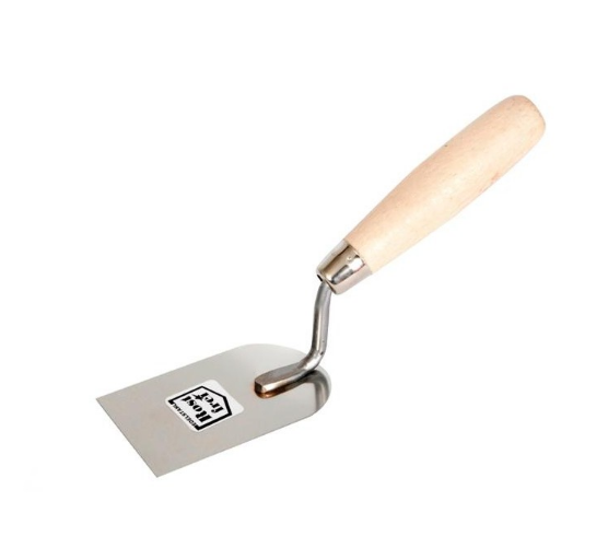 AWTools Kielnia sztukatorska nierdzewna łopatkowa 80mm uchwyt drewniany AW30249