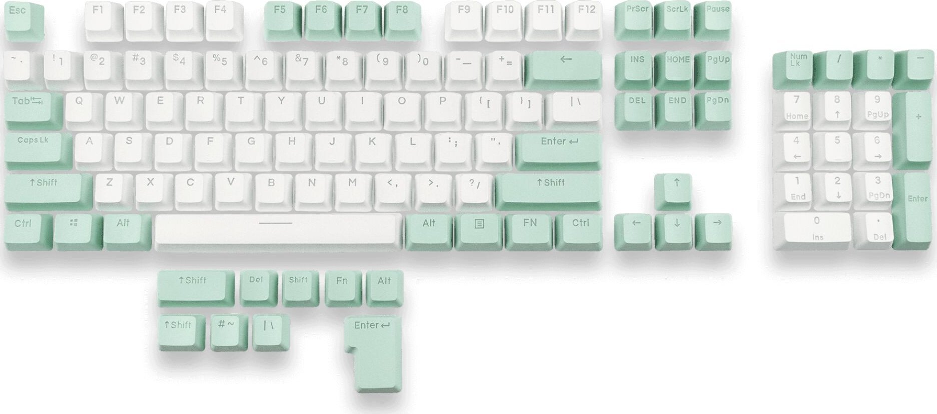 Mountain MOUNTAIN - Aquamarine A Backlit Keycap set