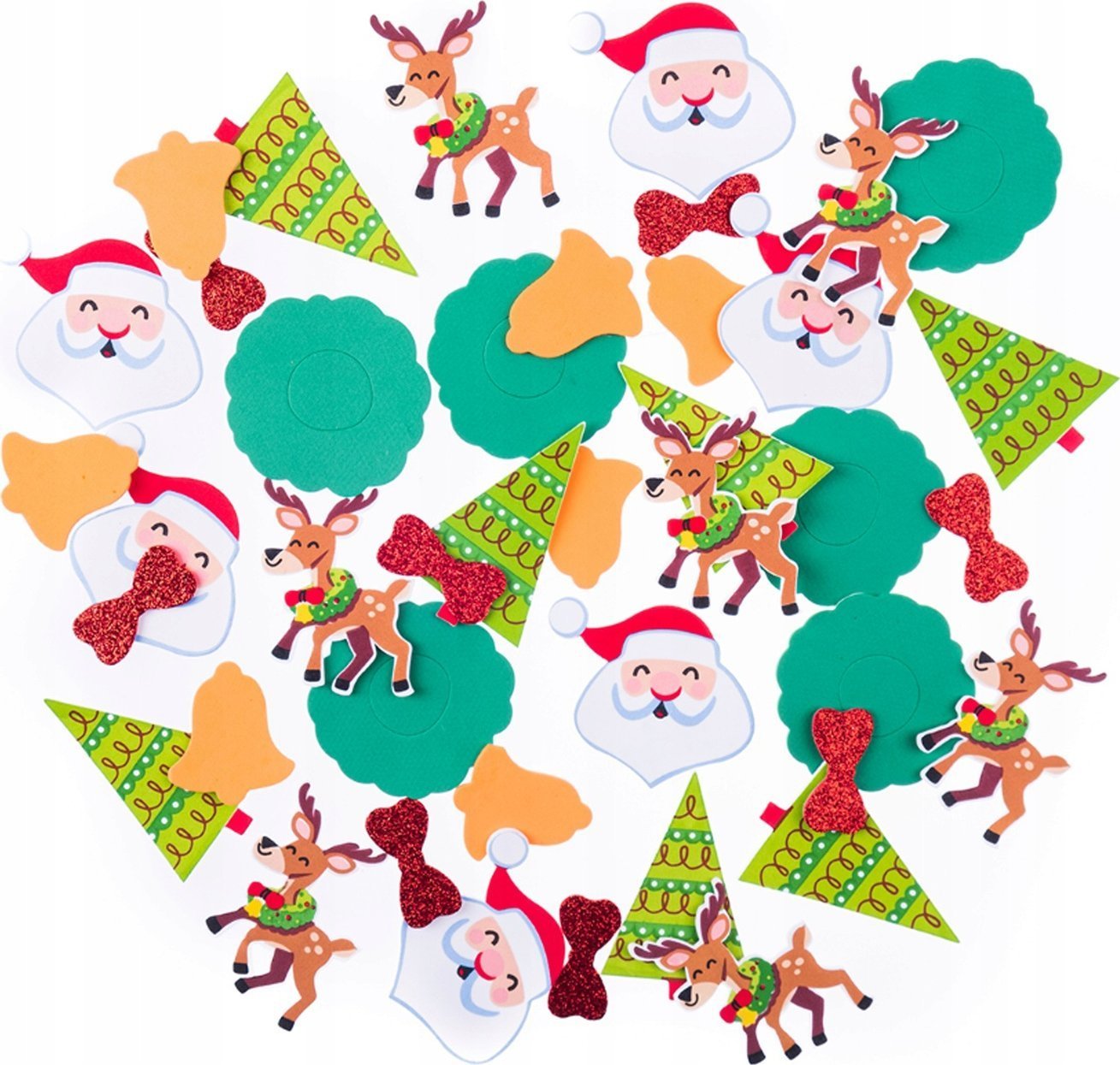 DP Craft NAKLEJKI Z PIANKI - WESOŁE ŚWIĘTA, 48 SZT.