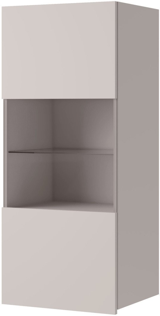 Witryna wisząca Montreal - Cashmere + niebieskie oświetlenie LED