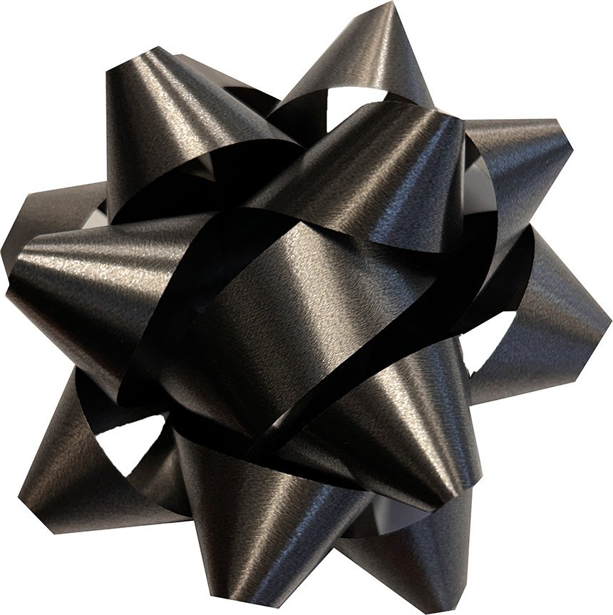 Rozetka KOKARDA czarna duża do prezentów 12cm 32D