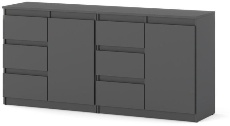 Komoda Loft Szara Szafka Nowoczesna Salon 160cm Duże Szuflady Do Sypialni