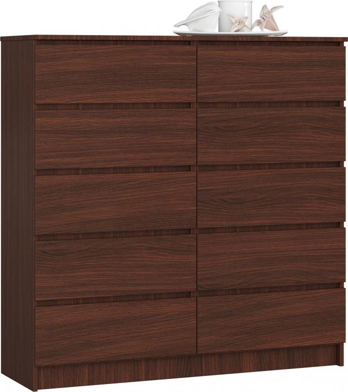 Fabryka Mebli Akord KOMODA K 120 cm 10 SZUFLAD WENGE