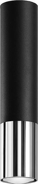 Lampa sufitowa Lumes Czarno-chromowany plafon tuba - EXX214-Loper