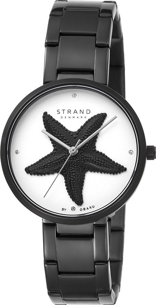 Zegarek Strand Zegarek damski Strand S700LHBISB-DSF CYRKONIE czarny