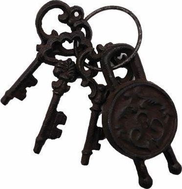 Tajemniczy ogród Dekoracja pęk kluczy z kłódką uniwersalny