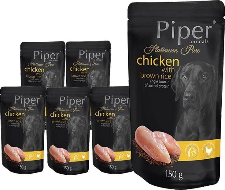 Mokra karma dla psa Piper Platinum Pure kurczak z ryżem zestaw 10 x 150 g