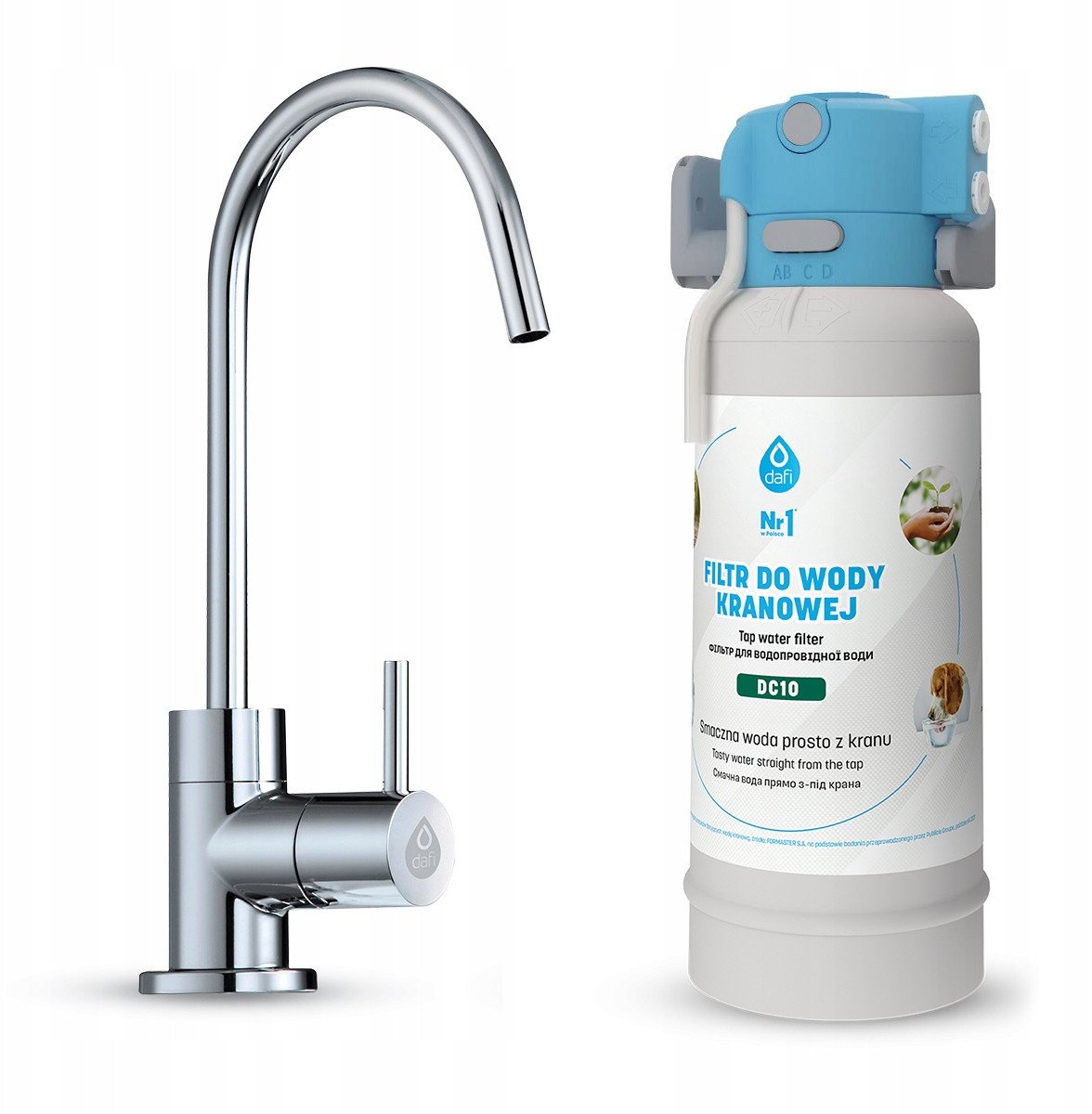 System filtrujący Dafi FLOW COMFORT DC10 + kran ALTO chrom