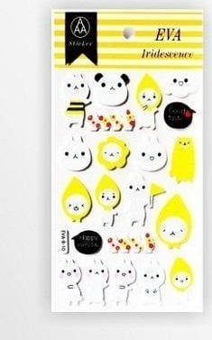 Stiker z elementami z pianki z lekkim brokatem