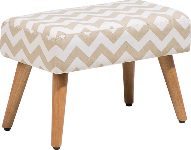 Beliani Stołek brązowo-biały TAKOMA