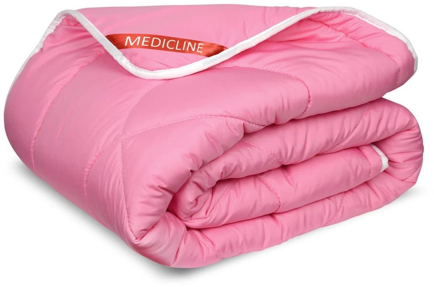 Kołdra całoroczna, mikrofibra różowa pikowana niciowo 140 x 200 cm