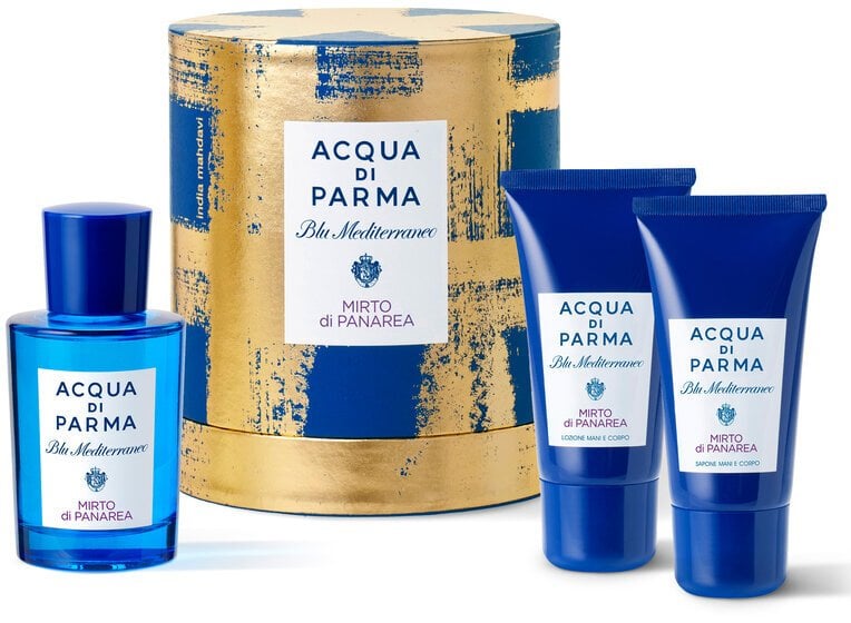 Acqua Di Parma Blu Mediterraneo Mirto di Panarea Gift Set Eau de Toilette 100 ml Hand and Body Wash 75 ml Hand and Body Lotion 75 ml