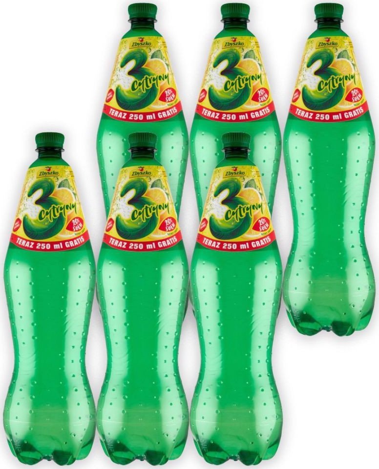 ZBYSZKO Zbyszko Napój gazowany 3 cytryny 1,75 l x 6 sztuk