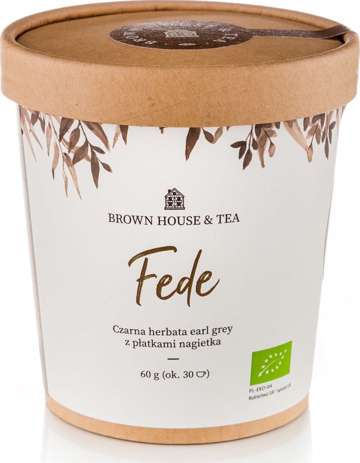 Brown House & Tea Czarna herbata earl grey z nagietkiem Fede 50g