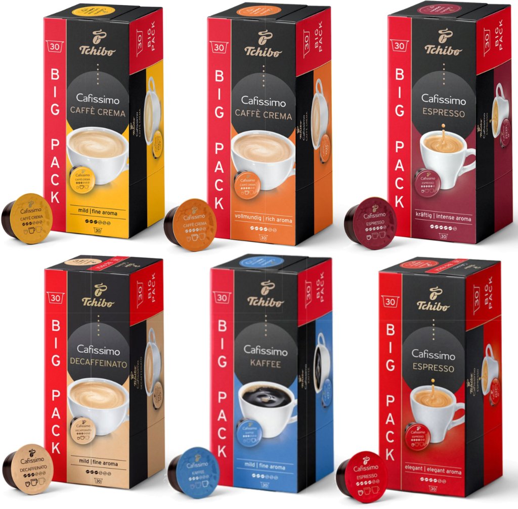 Tchibo Kapsułki Cafissimo Zestaw 6 smaków - 6x30 szt.