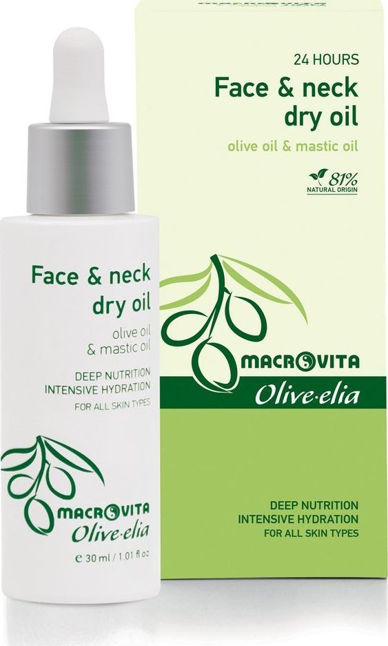 Macrovita OLIVE-ELIA suchy olejek do twarzy i szyi z bio-składnikami 30ml