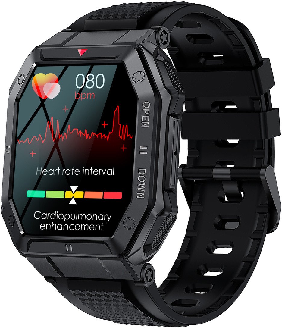 Nowy Smartwatch GlacierX Trail Black GX-TC55