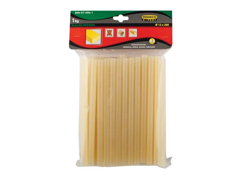 Wkłady klejowe Modeco do drewna 12 mm x 200 mm miodowe 50 szt. 1 kg ASS (MN-97-996-1)