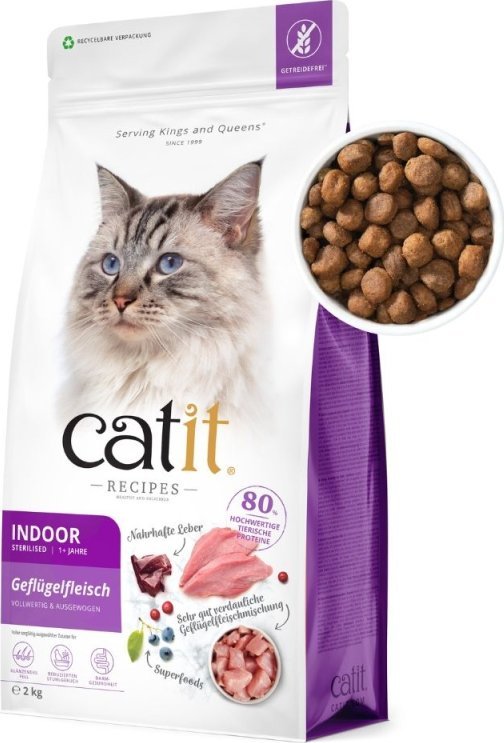 Catit Sucha karma dla kota Catit Recipies Indoor Adult z drobiem 2kg