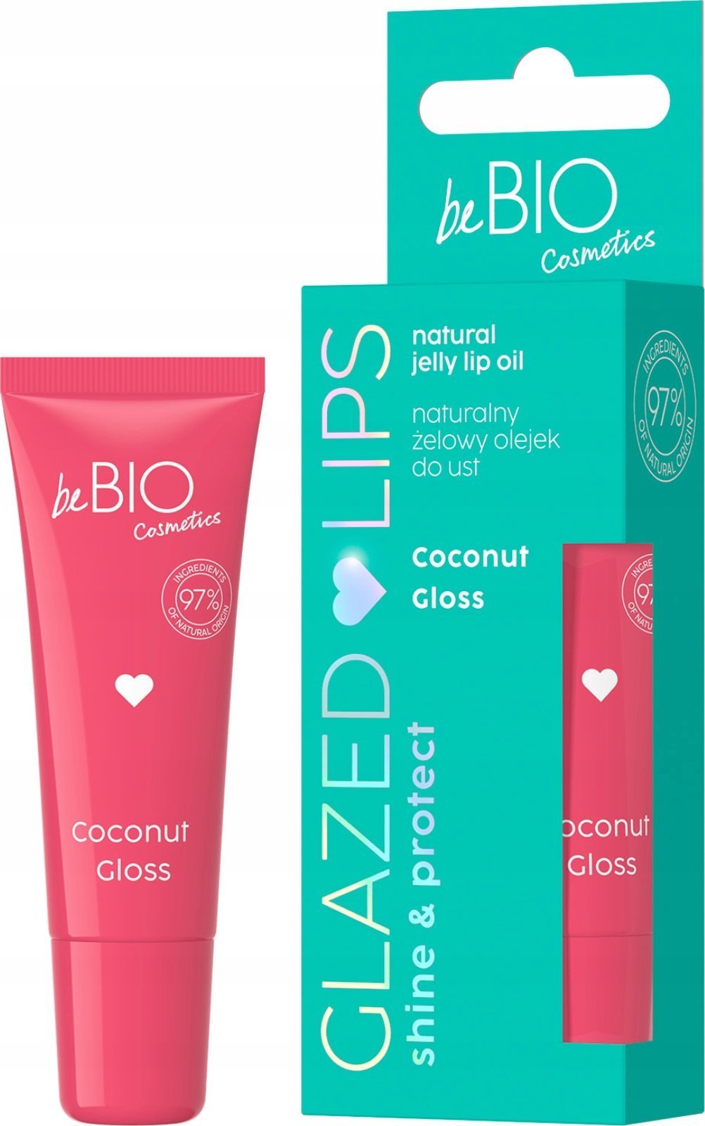 BE BIO_Glazed Lips Coconut Gloss naturalny olejek do ust 10ml