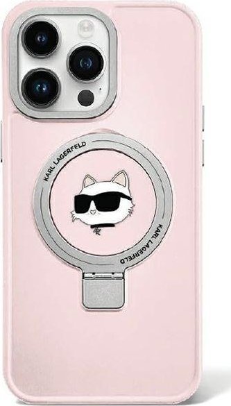 Karl Lagerfeld Karl Lagerfeld KLHMP15XHMRSCHP iPhone 15 Pro Max 6.7" różowy/pink hardcase Ring Stand Choupette Head MagSafe