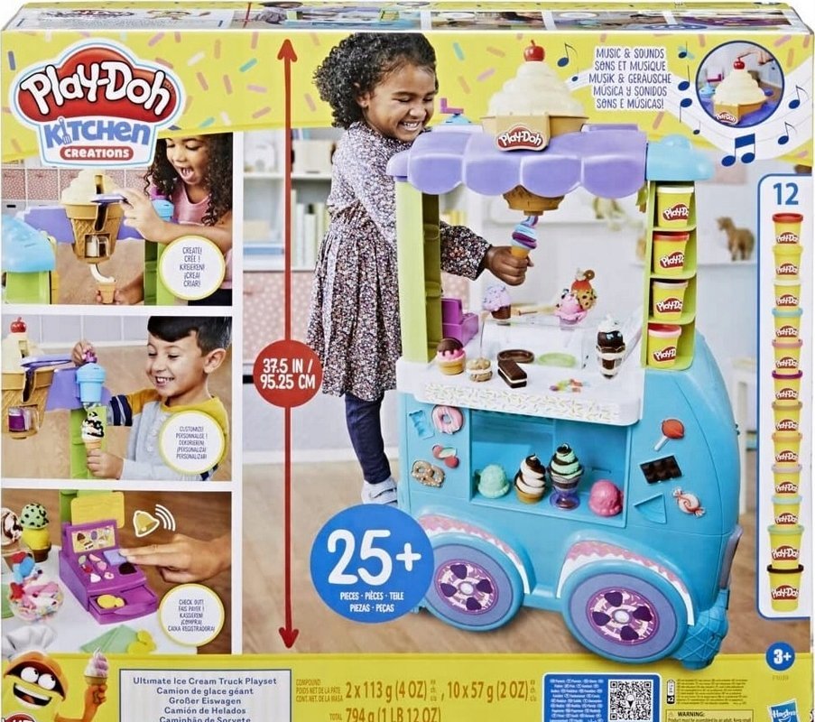 Hasbro Play-Doh Wielka Lodziarnia Na Kółkach Ciastolina
