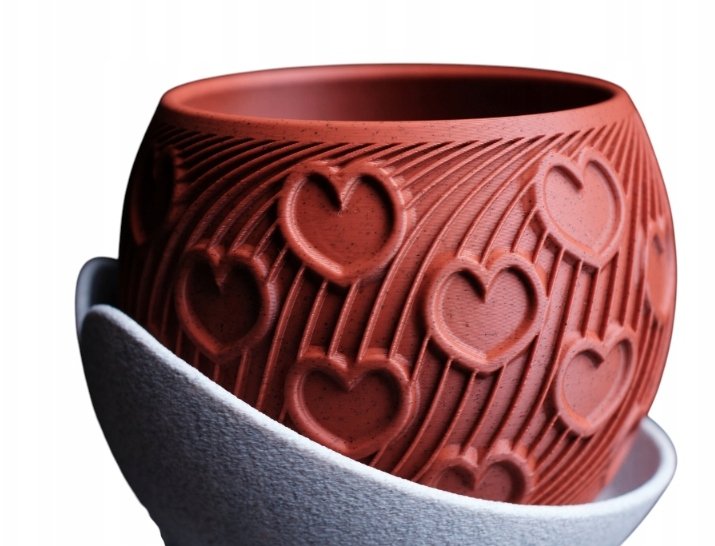 Heart Planter doniczka w kształcie serca z druku 3D - 10 cm