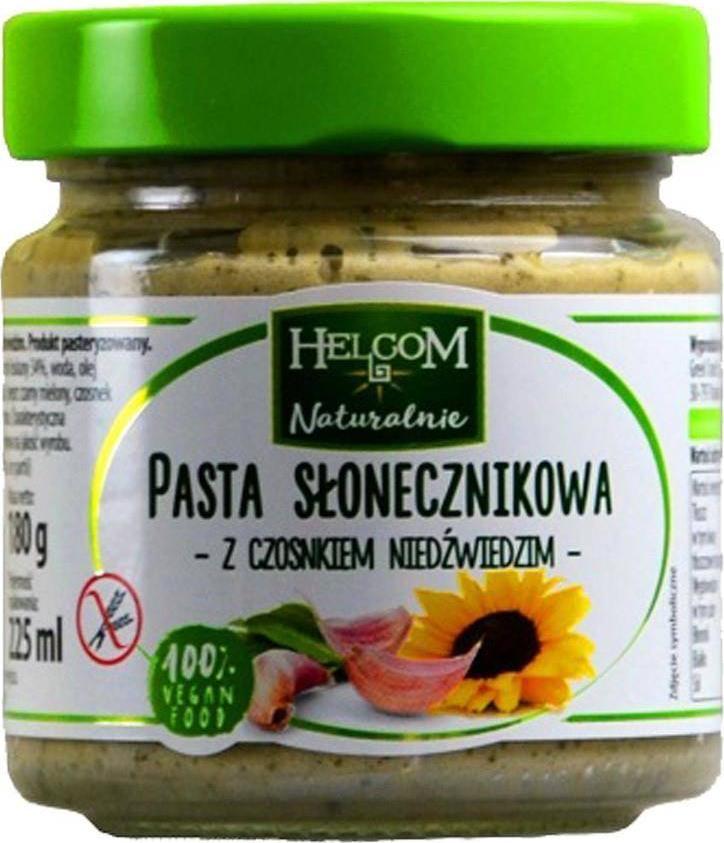 Helcom Naturalnie Pasta słonecznikowa z czosnkiem niedźwiedzim Helcom, 180g