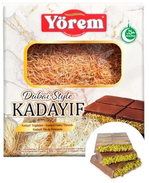 Ciasto Kadayif smażone do dubajskiej czekolady kadaifi Dubai gotowe sypkie Tureckie Yorem 500g