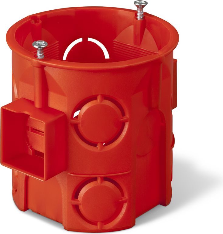 Elektro-Plast Puszka podtynkowa 60mm głęboka z wkrętami czerwona PK-60 PRO (0285-01)
