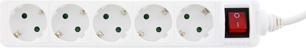 Listwa zasilająca InLine 5 gniazd 1.5 m biała (16451G)