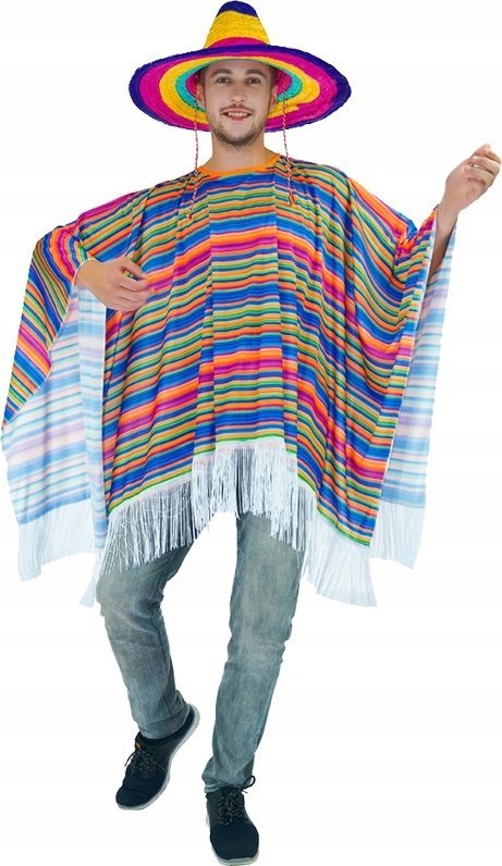 Korbi PONCZO MEKSYKAŃSKIE MEKSYK UNISEX KOLOROWE