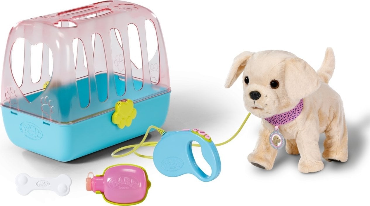 BABY BORN interactive dog with a box