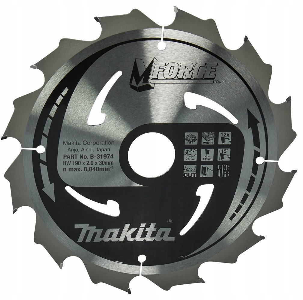 Makita Cutting disc, wood, M-Force 190x30mm Makita B-31974
