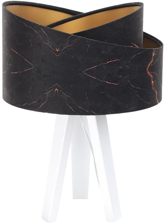 Lampa stołowa BLACK MARBLE czarna/złota/biała BPS KONCEPT