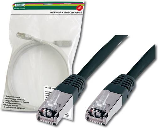Digitus CAT 5e Patchcord SF/UTP Czarny 3M (DK-1531-030/BL)