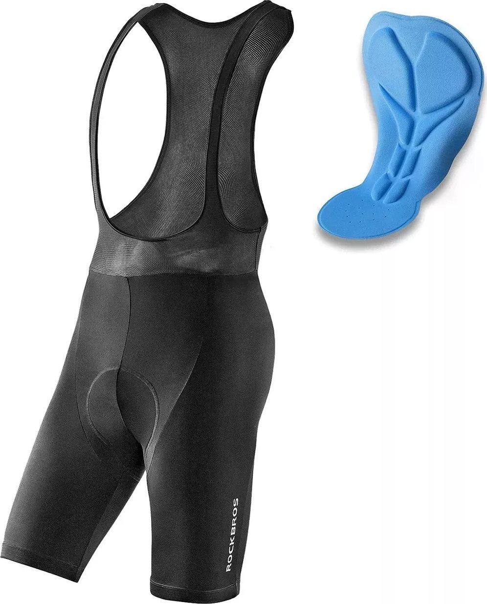 RockBros Spodenki rowerowe Rockbros RK20024XL krótkie na szelkach z wkładką XXXXL - czarne